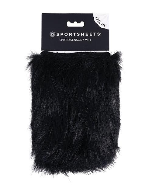 product image, Saffron Spiked Sensory Mitts - Black - SEXYEONE