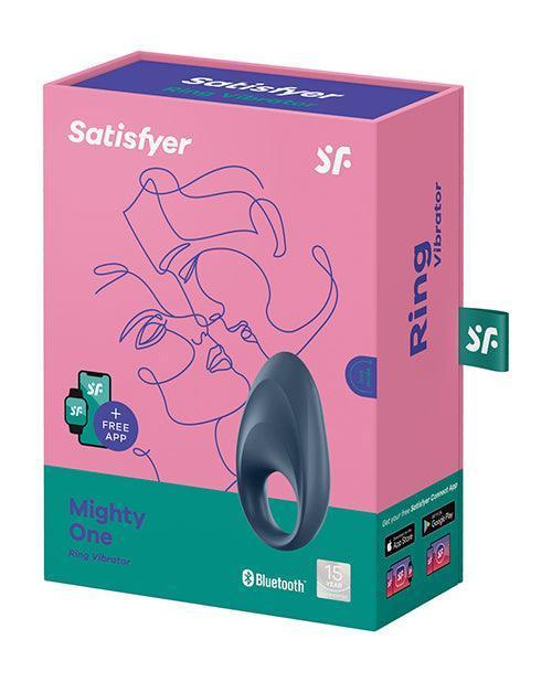 image of product,Satisfyer Mighty One Ring W-app - Blue - SEXYEONE