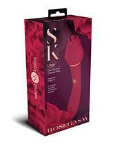 product image, Secret Kisses Lingo Dual Ended Rose Bud W-clitoral Flickering & Internal Massage - Red - SEXYEONE