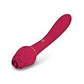 Secret Kisses Lingo Dual Ended Rose Bud W-clitoral Flickering & Internal Massage - Red - SEXYEONE
