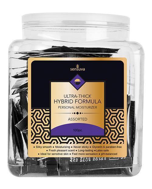 product image, Sensuva Hybrid Personal Moisturizer Tub - Asst. Tub Of 100 - SEXYEONE