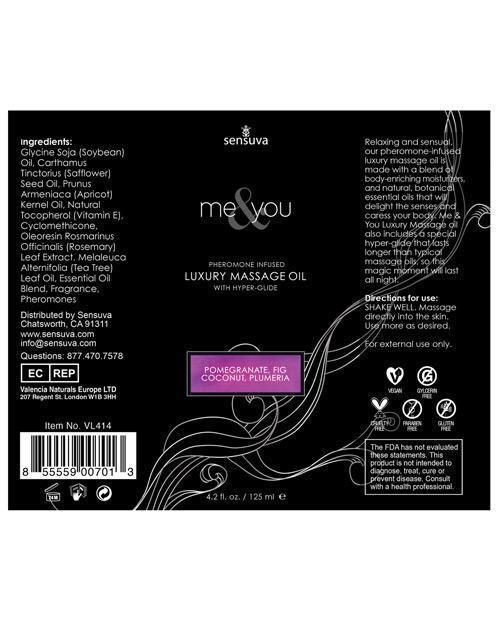 image of product,Sensuva Me & You Massage Oil - SEXYEONE