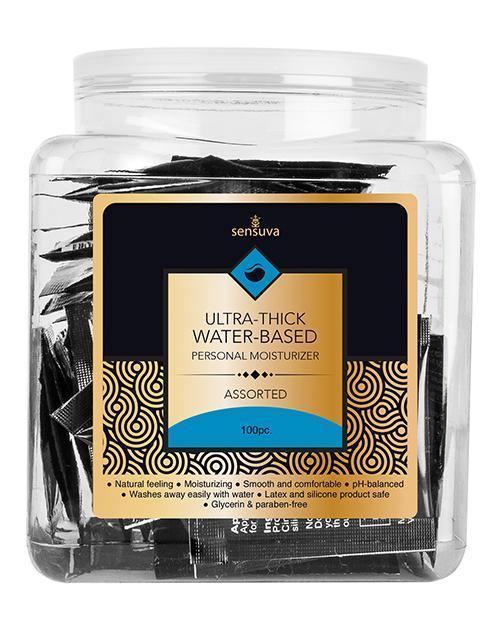 product image, Sensuva Ultra Thick Water Based Tub - Asst. Tub Of 100 - SEXYEONE