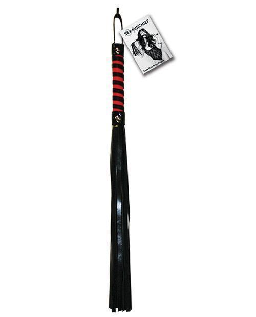product image, Sex & Mischief Stripe Flogger - Black-red - SEXYEONE