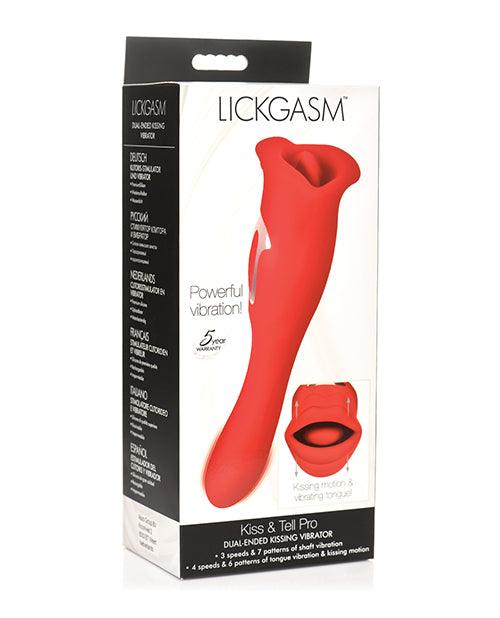 product image, Shegasm Lickgasm Kiss + Tell Pro Dual Ended Kissing Vibrator - Red - SEXYEONE