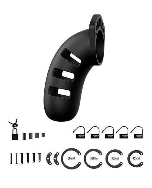 image of product,Shots Man Cage Chastity 4.5" Cock Cage Model 21 - Black - SEXYEONE