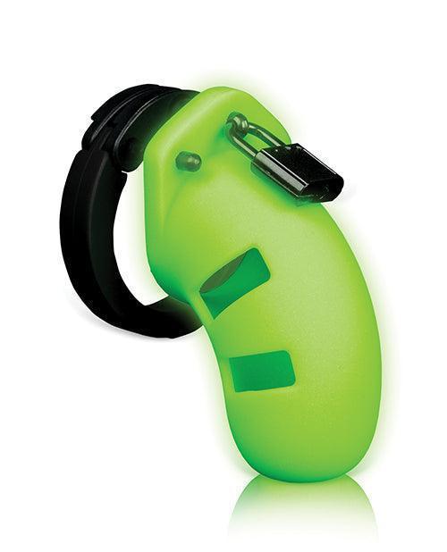 product image,Shots Ouch 3.5" Model 20 Cock Cage - Glow In The Dark - SEXYEONE