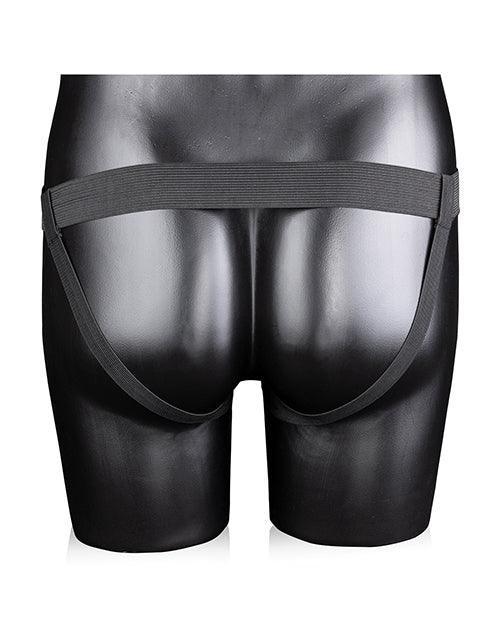 image of product,Shots Ouch 8" Ribbed Hollow Strap On W/balls - SEXYEONE