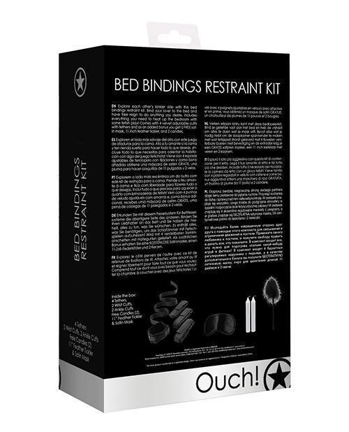 image of product,Shots Ouch Bed Bindings Restraint Kit - Black - SEXYEONE