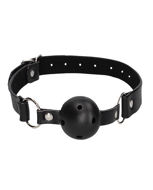 image of product,Shots Ouch Black & White Breathable Ball Gag W-nipple Clamps - Black - SEXYEONE