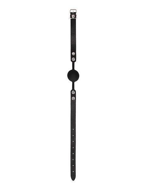 image of product,Shots Ouch Black & White Silicone Ball Gag - Black - SEXYEONE
