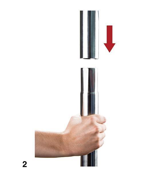 image of product,Shots Ouch Dance Pole - Silver - SEXYEONE