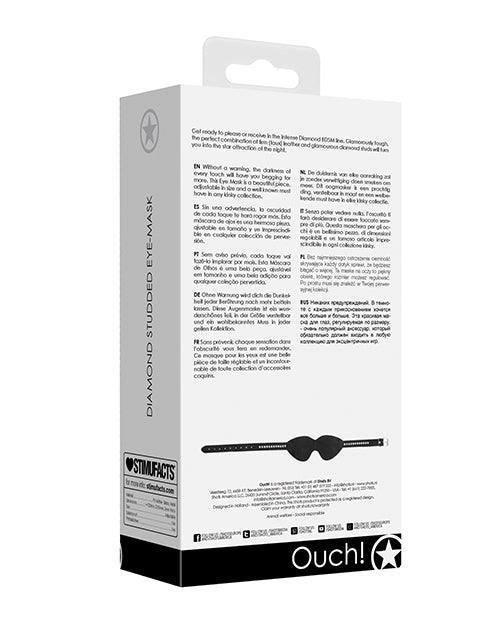 image of product,Shots Ouch Diamond Studded Eye Mask - Black - SEXYEONE