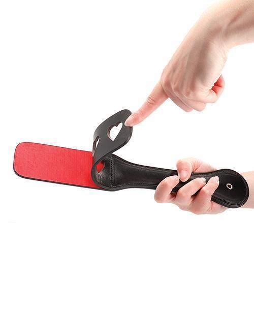 image of product,Shots Ouch Hearts Paddle - Black - SEXYEONE