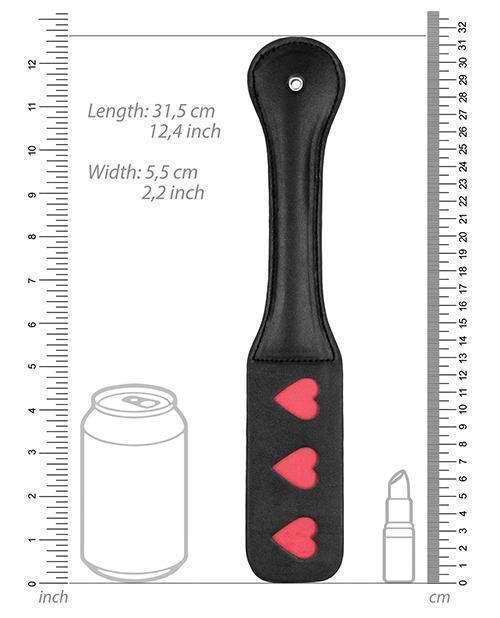 image of product,Shots Ouch Hearts Paddle - Black - SEXYEONE