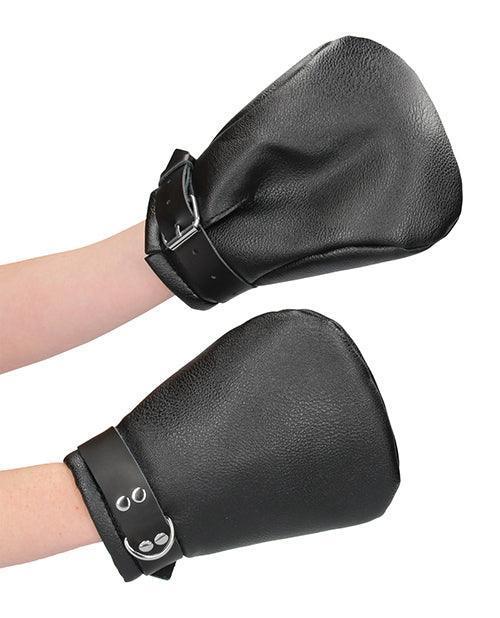 image of product,Shots Ouch Puppy Play Lined Fist Mitts - Black - SEXYEONE