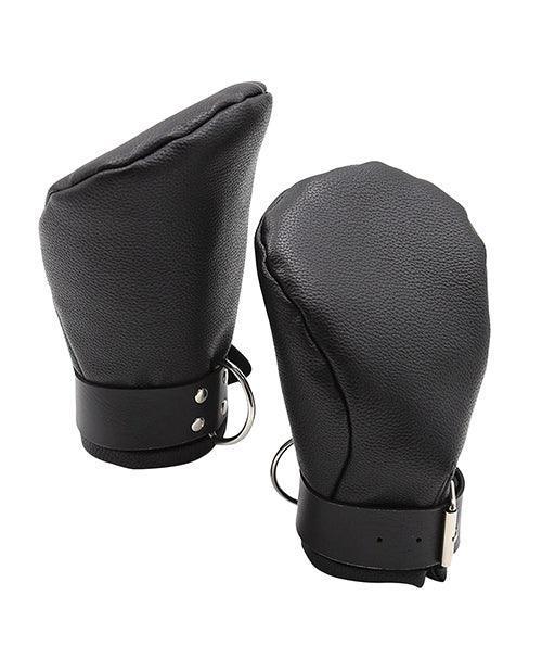 image of product,Shots Ouch Puppy Play Lined Fist Mitts - Black - SEXYEONE