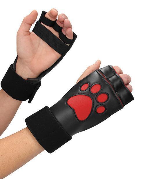 image of product,Shots Ouch Puppy Play Puppe Play Paw Cut-out Gloves - SEXYEONE