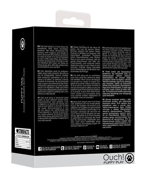 image of product,Shots Ouch Puppy Play Tail Butt Plug - Black - SEXYEONE
