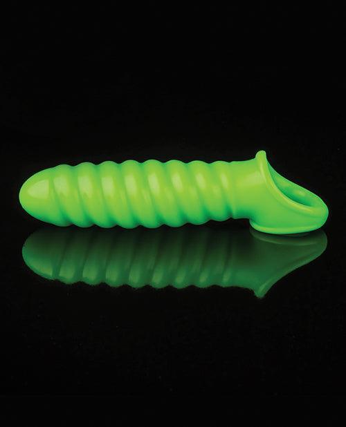 product image,Shots Ouch Swirl Stretchy Penis Sleeve - Glow In The Dark - SEXYEONE