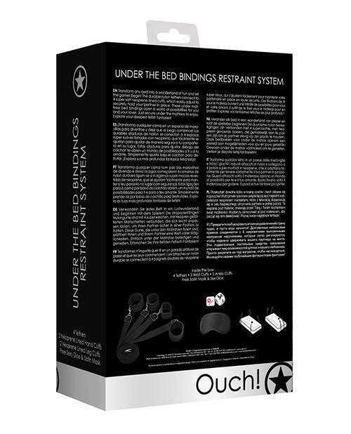 image of product,Shots Ouch Under The Bed Bindings Restraint System - Black - SEXYEONE