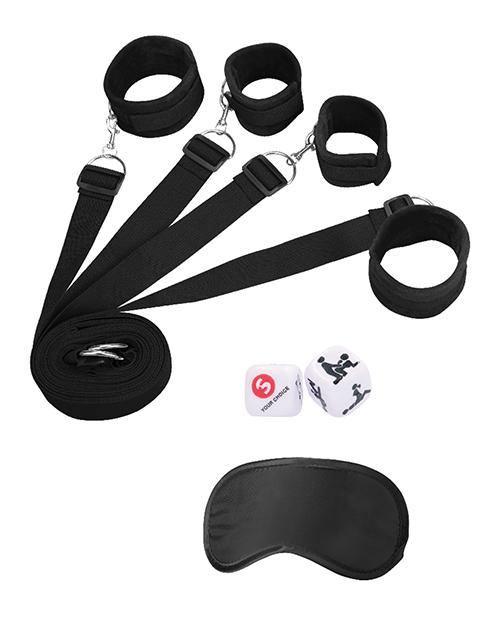 image of product,Shots Ouch Under The Bed Bindings Restraint System - Black - SEXYEONE