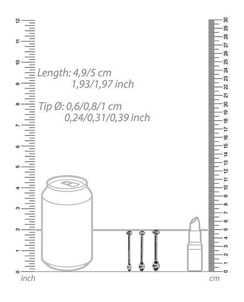 image of product,Shots Ouch Urethral Sounding Metal Plug Set - SEXYEONE