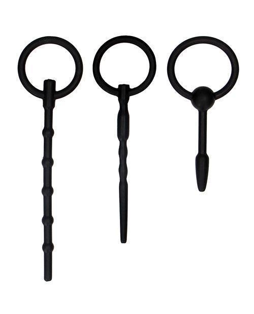 image of product,Shots Ouch Urethral Sounding Plug Set - Black - SEXYEONE