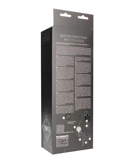 product image,Shots Pumped Elite Beginner Pump W-psi Gauge - Black - SEXYEONE