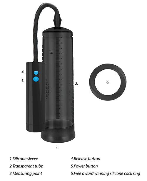 product image,Shots Pumped Rechargeable Extreme Power Pump W-free Silicone Cock Ring - Black - SEXYEONE