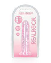 product image, Shots Realrock Crystal Clear Straight Dildo W/suction Cup - SEXYEONE