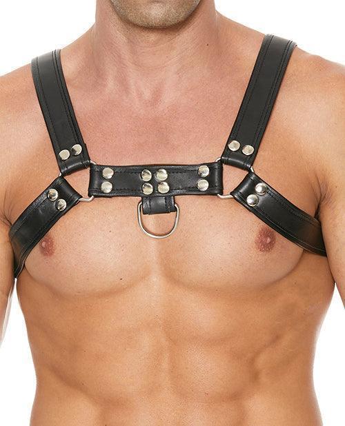 image of product,Shots Uomo Chest Bulldog Harness Small-medium - Black - SEXYEONE