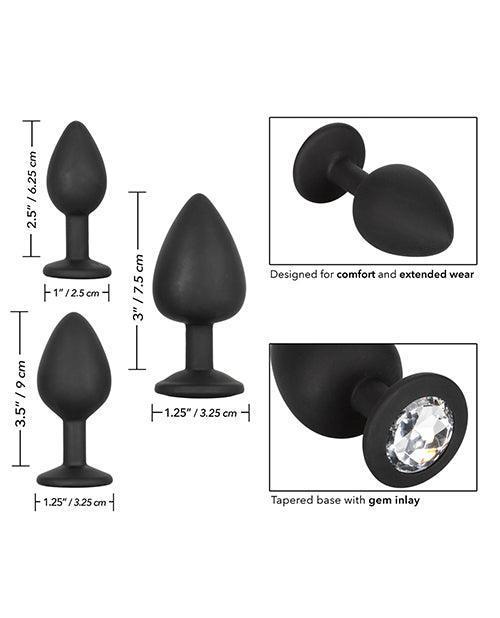 image of product,Silicone Gem Anal Kit - Black - SEXYEONE