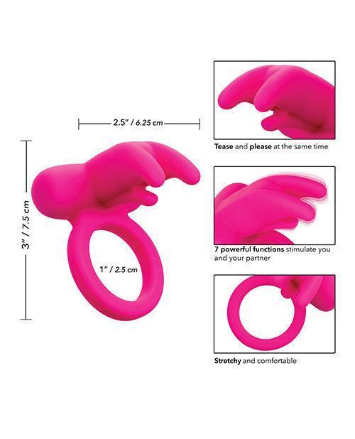 image of product,Silicone Rechargeable Triple Clit Flicker - Pink - SEXYEONE