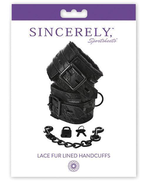 product image, Sincerely Lace Fur Lined Handcuffs - SEXYEONE
