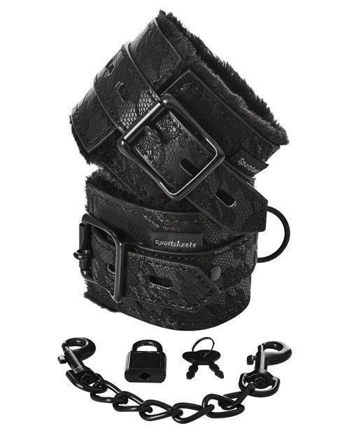 image of product,Sincerely Lace Fur Lined Handcuffs - SEXYEONE