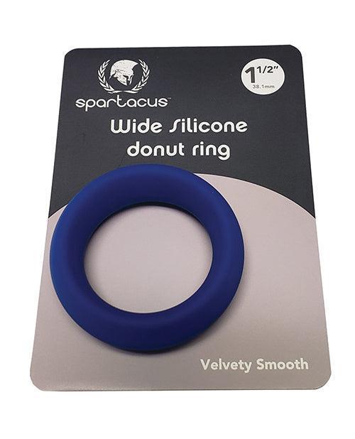 product image, Spartacus 1.5" Wide Silicone Donut Ring - Blue - SEXYEONE