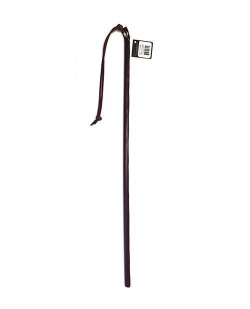 product image, Spartacus 24" Leather Wrapped Cane - Burgundy - SEXYEONE