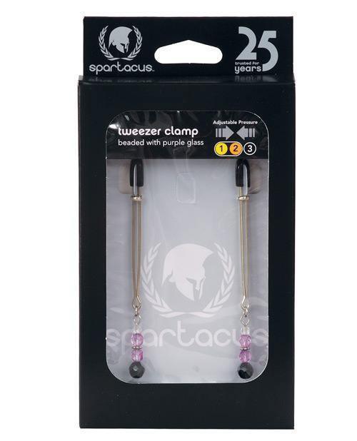 product image, Spartacus Adjustable Tweezer Nipple Clamps W/ Beads - SEXYEONE