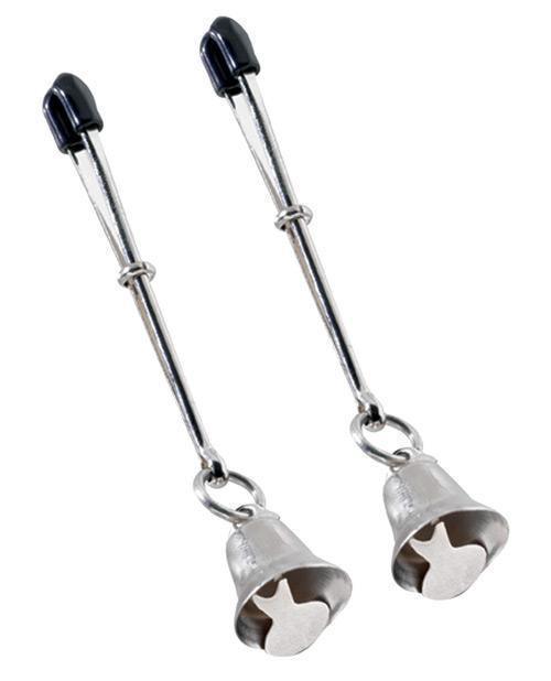 image of product,Spartacus Adjustable Tweezer Nipple Clamps W-bells - SEXYEONE