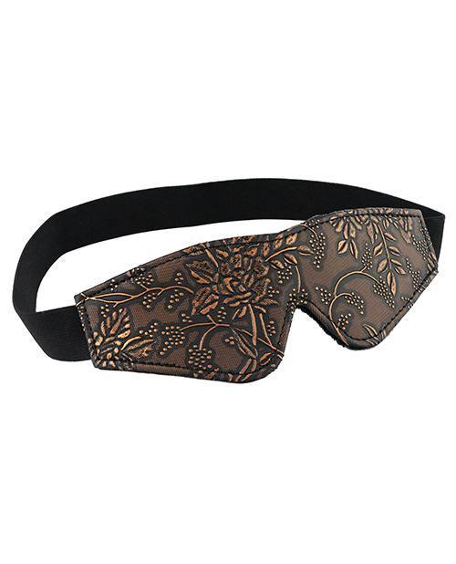 Spartacus Faux Fur Lining Blindfold - Brown Floral Print - SEXYEONE