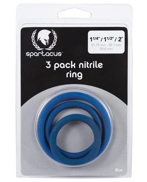 image of product,Spartacus Nitrile Cock Ring Set - Pack Of 3 - SEXYEONE