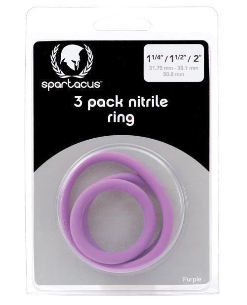 image of product,Spartacus Nitrile Cock Ring Set - Pack Of 3 - SEXYEONE