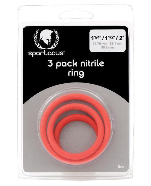 image of product,Spartacus Nitrile Cock Ring Set - Pack Of 3 - SEXYEONE