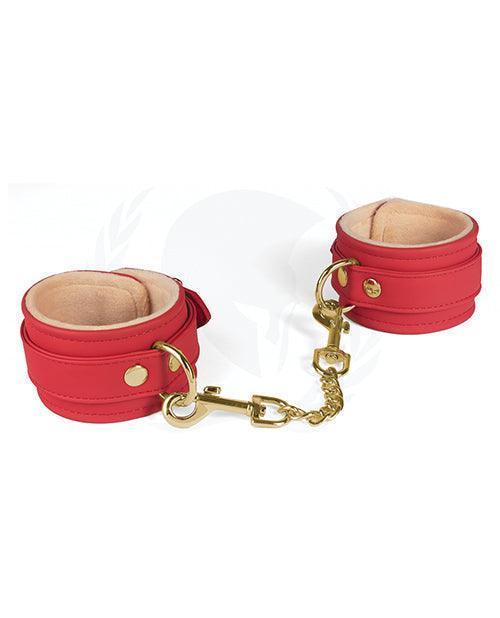 image of product,Spartacus Pu Wrist Cuffs W/plush Lining - SEXYEONE