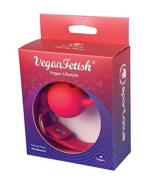 image of product,Spartacus Silicone Ball Gag W-red Pu Straps - 46 Mm - SEXYEONE