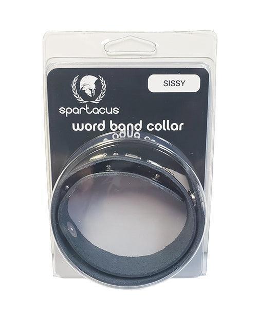 product image, Spartacus Sissy Leather Collar - Black - SEXYEONE