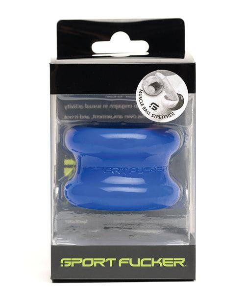 Sport Fucker Muscle Silicone Ball Stretcher - Blue - SEXYEONE