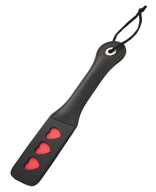 image of product,Sportsheets 12" Leather Heart Impression Paddle - SEXYEONE