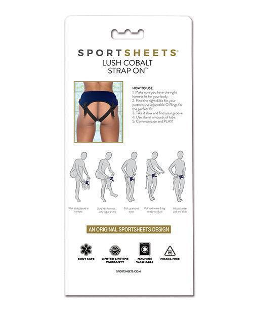 image of product,Sportsheets Lush Strap On - Cobalt - SEXYEONE